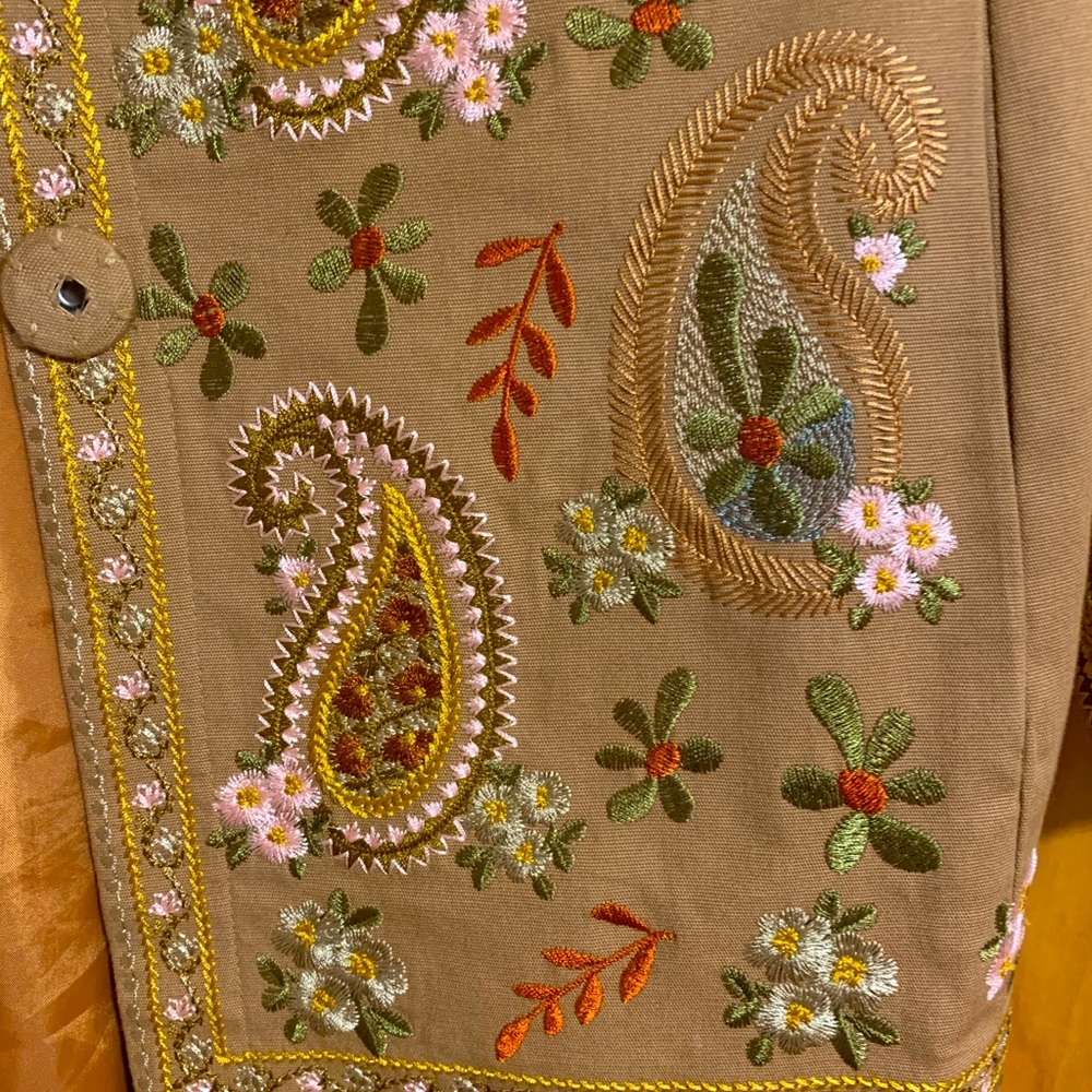 Coldwater Creek embroidered jacket worn once and in like new condition